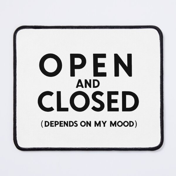 Item preview, Minimalist Open Closed Sign – Monochrome Style designed and sold by SolaoLab.