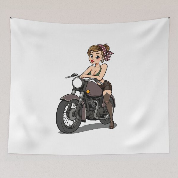 Item preview, Girl Riding A Motorcycle  designed and sold by Bunmigraphics .