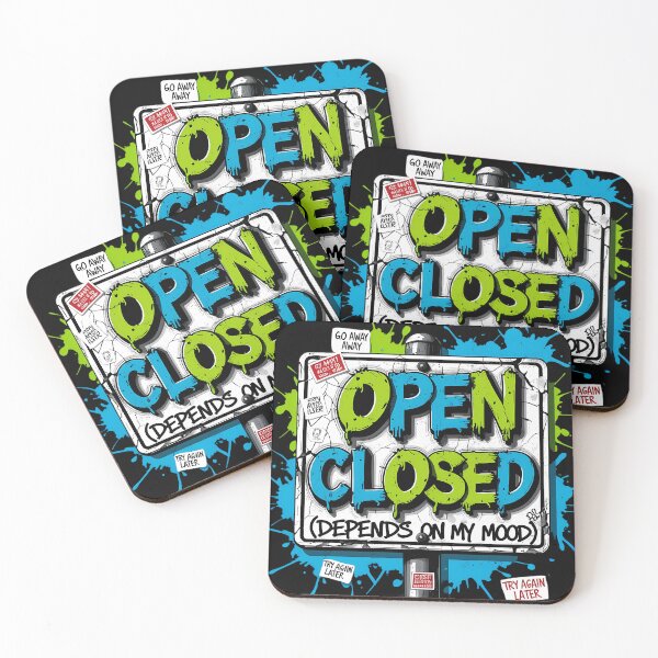 Item preview, Open Closed - Funny Shop or Office Door Sign designed and sold by SolaoLab.