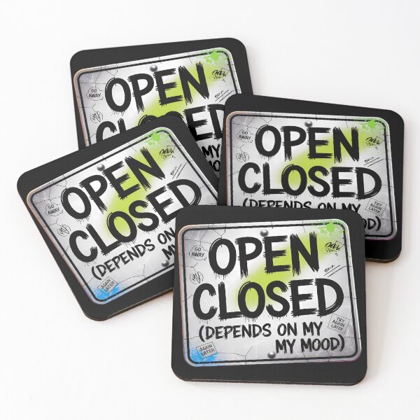 Item preview, Funny Open Closed Sign – Mood-Based Storefront designed and sold by SolaoLab.