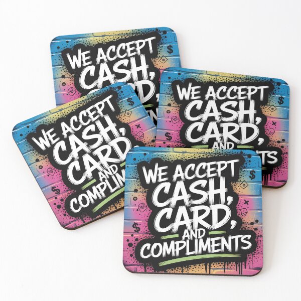 Item preview, Street Art Payment Sticker – Cash, Card & Compliments designed and sold by SolaoLab.