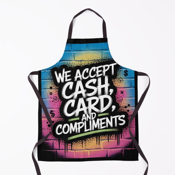 Item preview, Street Art Payment Sticker – Cash, Card & Compliments designed and sold by SolaoLab.