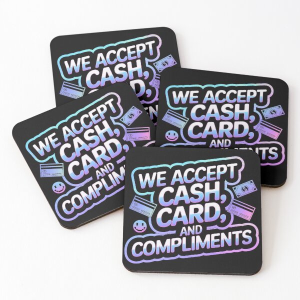 Item preview, We Accept Cash, Card, and Compliments – Payment Sticker designed and sold by SolaoLab.