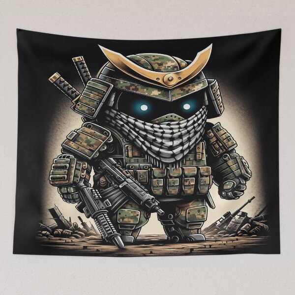 Item preview, Cyber Shogun Rockbot – The Ultimate Warrior of Power and Rebellion - Valentine’s Day - Model 26 designed and sold by NeonBot_Shop.
