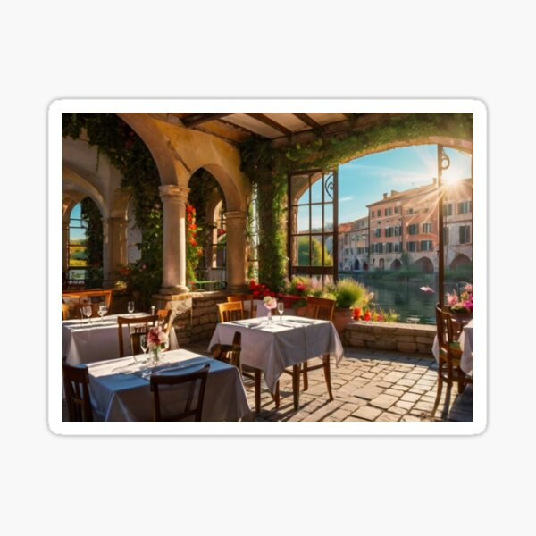 Item preview, Enchanted Fairy Tale Restaurant by the Canal designed and sold by BlareBlare.