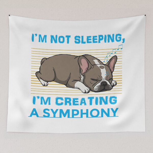 Item preview, A French Bulldog Sleeping, Creating a Symphony V3 designed and sold by Zini-ArtStudio.
