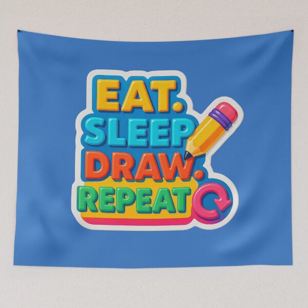Item preview, The creative cycle – Eat, Sleep, Draw, Repeat designed and sold by Girih.