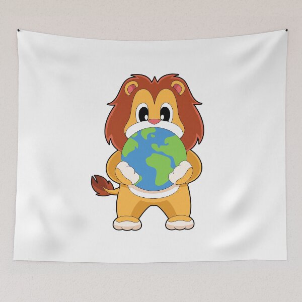 Item preview, Lion Earth globe designed and sold by Snabdesign84.