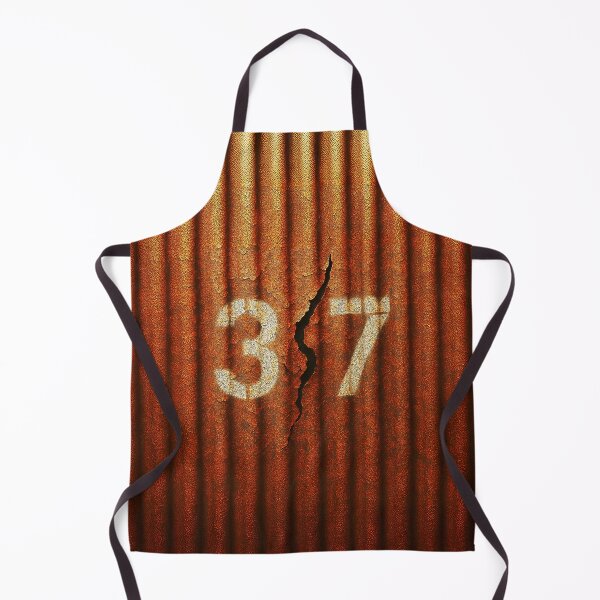 Item preview, Rusty Corrugated Iron with Faded 37 and Tear Art designed and sold by Michael van der Hoorn.