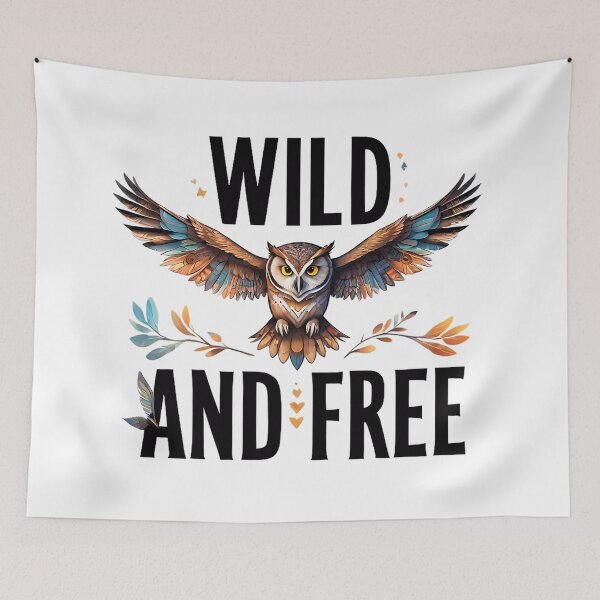 Item preview, Wild and Free - Flying Owl designed and sold by SolaoLab.