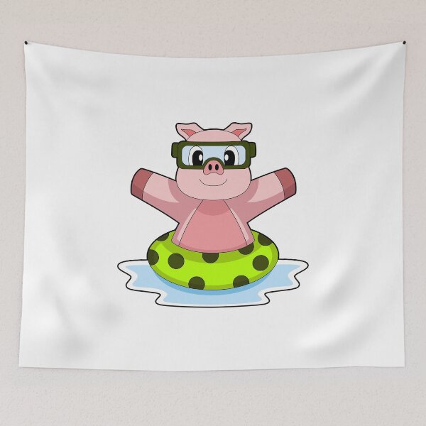 Item preview, Pig Summer Lifebuoy designed and sold by Snabdesign84.