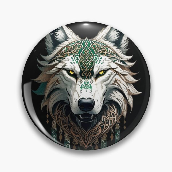 Item preview, Celtic White Wolf Head designed and sold by SolaoLab.