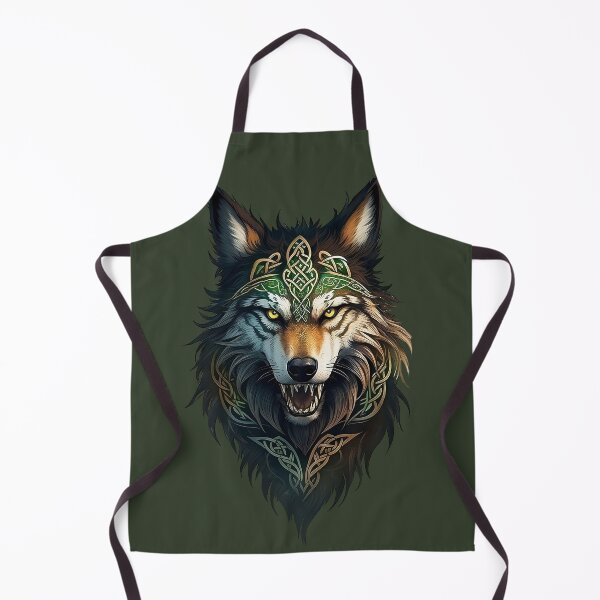 Item preview, Celtic Brown Wolf Head designed and sold by SolaoLab.