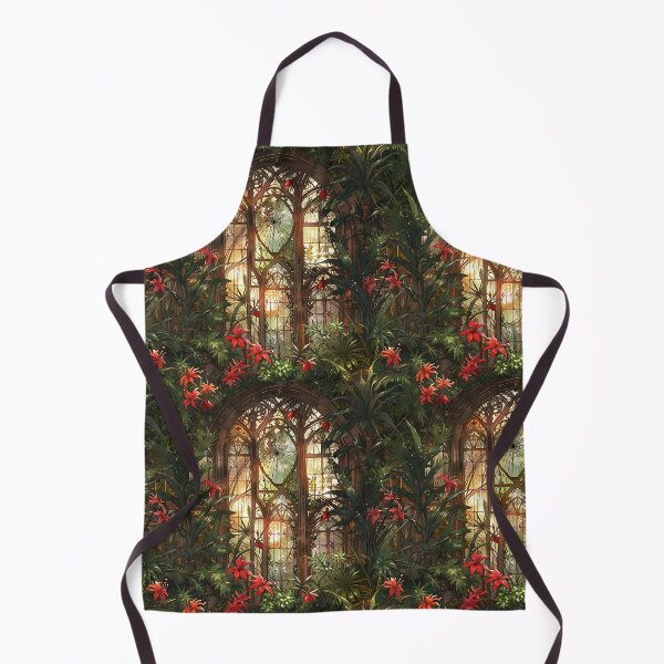 Item preview, Victorian greenhouse, red flowers, soft sunrays designed and sold by CoolPixels.