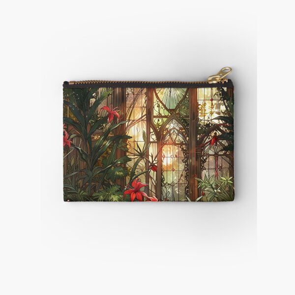 Item preview, Victorian greenhouse, red flowers, soft sunrays designed and sold by CoolPixels.