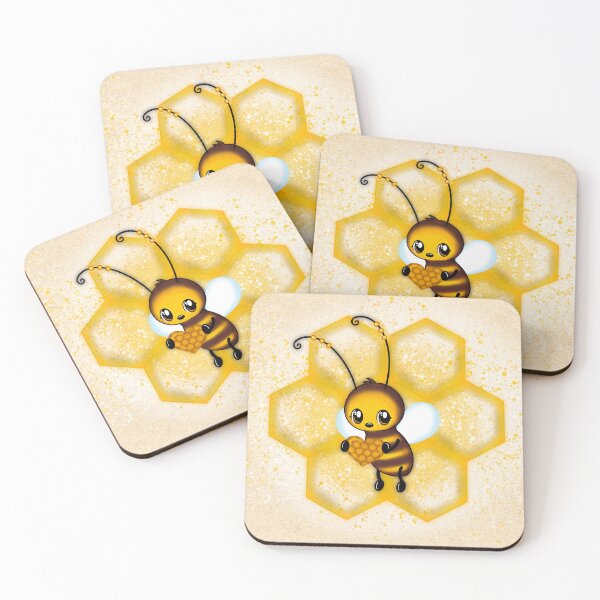 Item preview, cute Bee with honey heart designed and sold by Pezi-Creation.