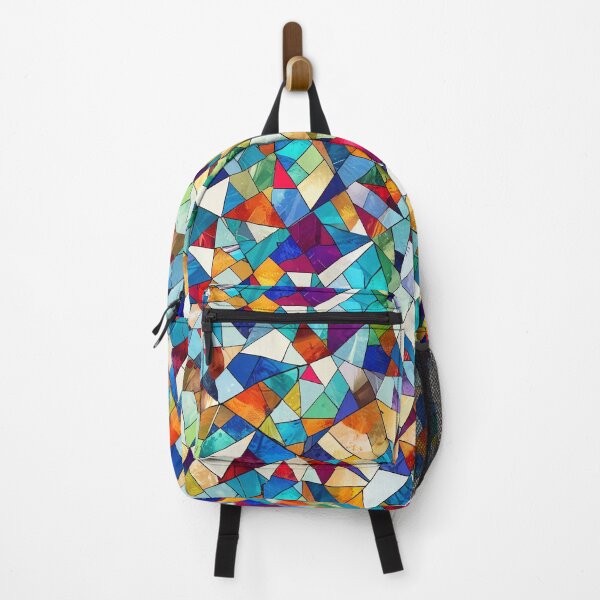 Item preview, Stained glass mosaic of geometric shapes designed and sold by CoolPixels.