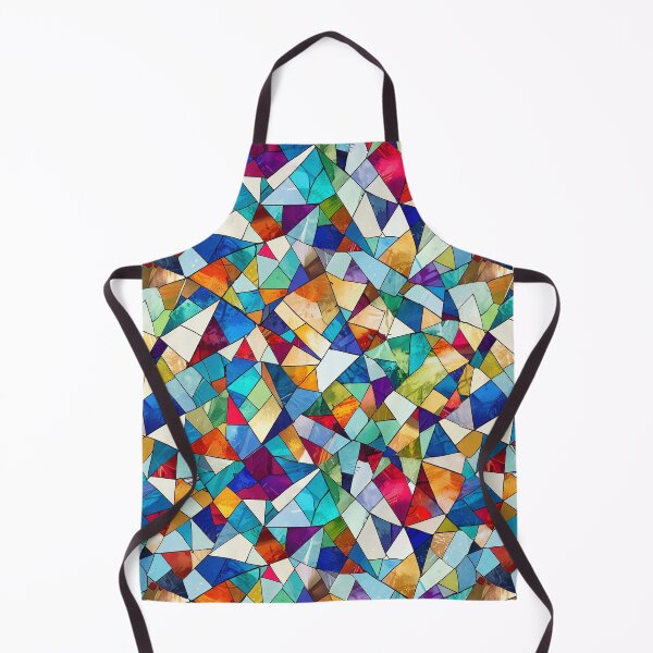 Item preview, Stained glass mosaic of geometric shapes designed and sold by CoolPixels.