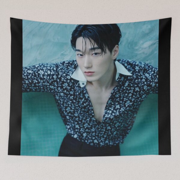 Item preview, hot choi san ATEEZ daddy black and white kpop atiny boyfriend material abs ethereal designed and sold by Kpop-Noona.