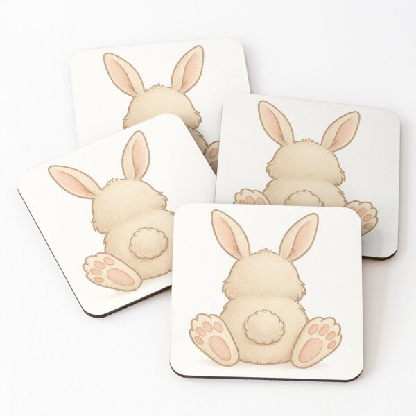 Item preview, Adorable Easter Bunny From Behind – Cute Fluffy Tail Illustration designed and sold by Tarn.