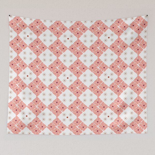 Item preview, 1900s mod aesthetic, antique pink mid century pattern Matisse inspired designed and sold by Clara Fruggeri.