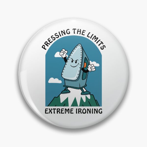 Item preview, Pressing Limits Extreme Ironing Funny Iron designed and sold by Doodle Moon Studios.