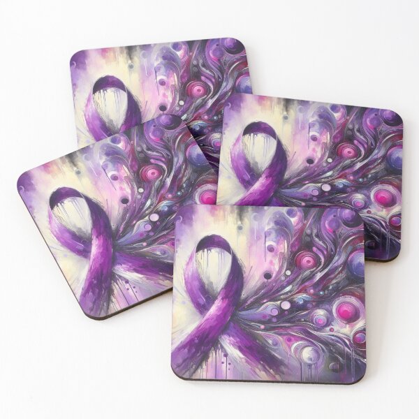 Item preview, Abstract Purple Awareness Ribbon - 2 designed and sold by HealthCoreCommunity.