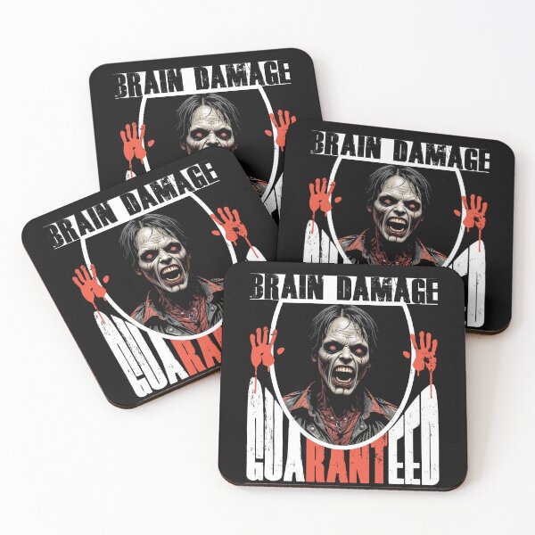 Artikelvorschau, „Hirnschäden garantiert“ – Zombie-Horror-Humor-Design entworfen und verkauft von DG-ShopLT.