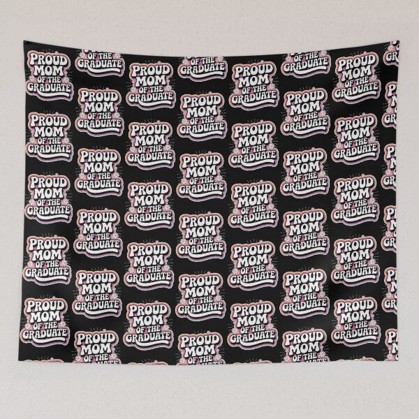 Item preview, Proud Mom of the Graduate Retro Groovy Graduation Design designed and sold by BunBuntheDog-.