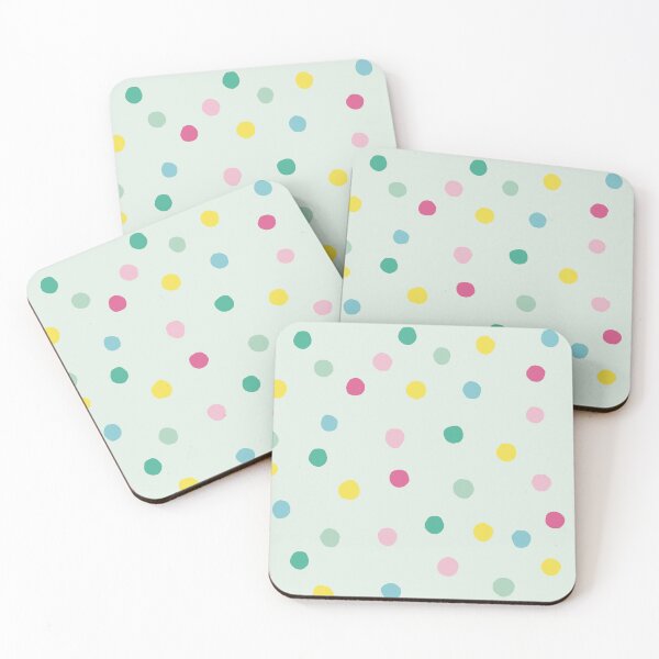 Item preview, Confetti with colorful dots and soft green background designed and sold by StudioPippinDesigns.
