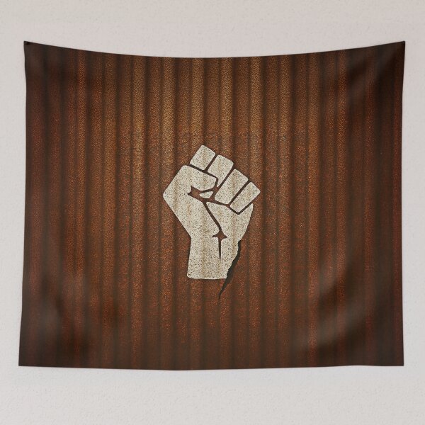 Item preview, Fist of Strength – Rusted Corrugated Iron Wall Art designed and sold by Michael van der Hoorn.