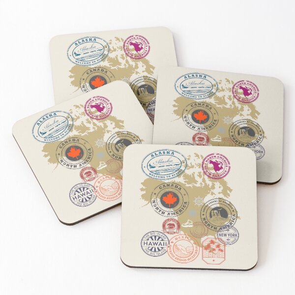 Item preview, Travel to North America, stamps designed and sold by studio838.