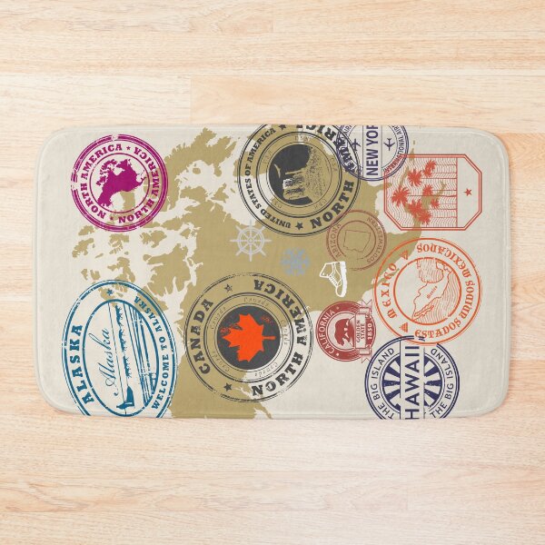 Item preview, Travel to North America, stamps designed and sold by studio838.