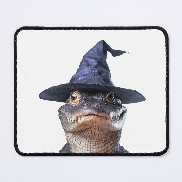 Artikelvorschau, Alligator trägt Halloween Hexenhut entworfen und verkauft von LazyOwlStore.