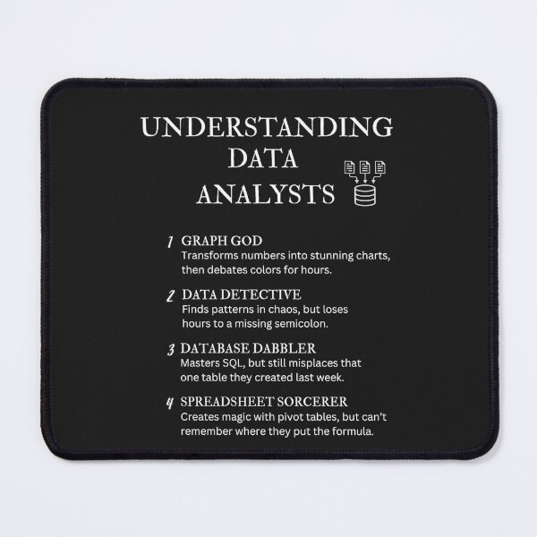 Item preview, Understanding Data  Analysts - Funny Definitions - Black designed and sold by PsyFlow35.