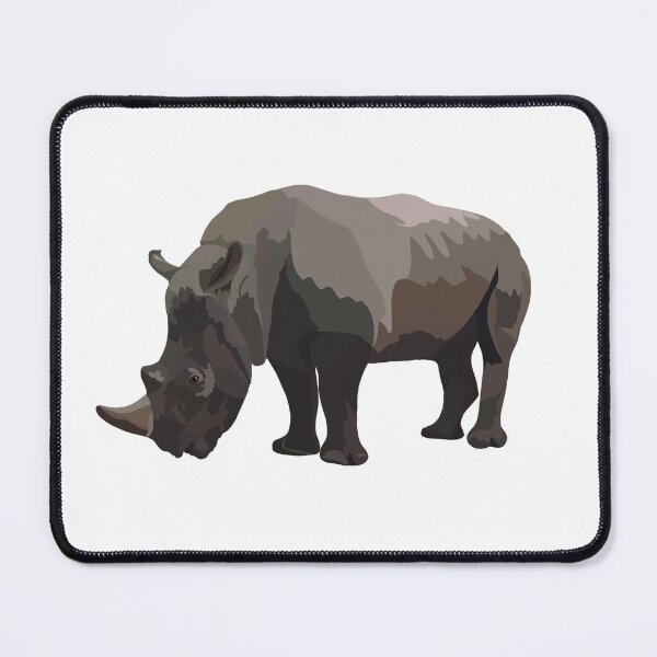 Item preview, W is for White Rhino , White Rhinoceros – African Rhino Wildlife Art designed and sold by PrettylittlepastelUk.
