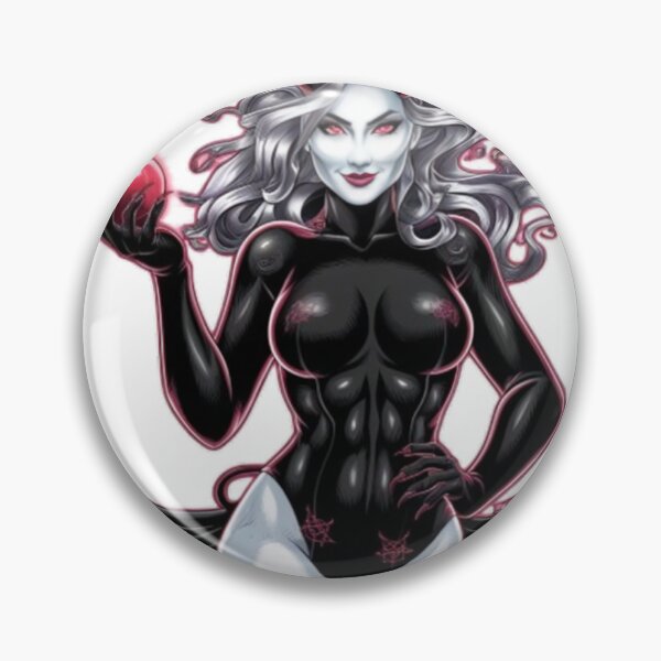Item preview, "Feminine Satanic Allure – Seductive Gothic Demon Woman Artwork with Hidden Dark Symbolism" designed and sold by Fruzbt.