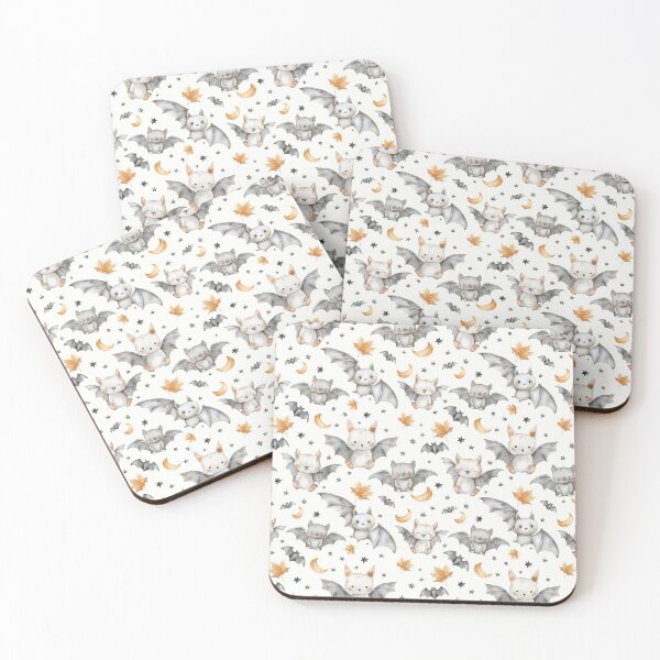 Item preview, neutral coloured watercolour bats designed and sold by PoppyLaneStudio.