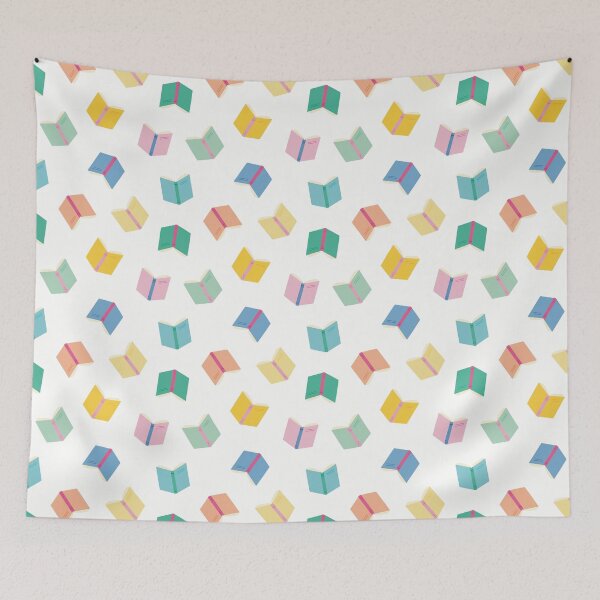 Item preview, Colorful books with white background for booklovers designed and sold by StudioPippinDesigns.