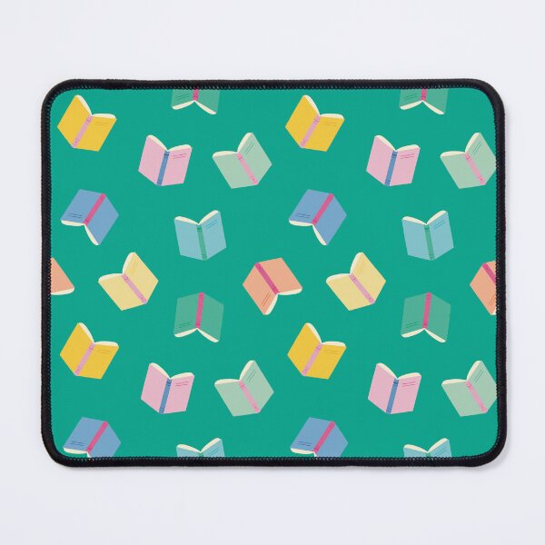 Item preview, Colorful books with turquoise background for booklovers designed and sold by StudioPippinDesigns.