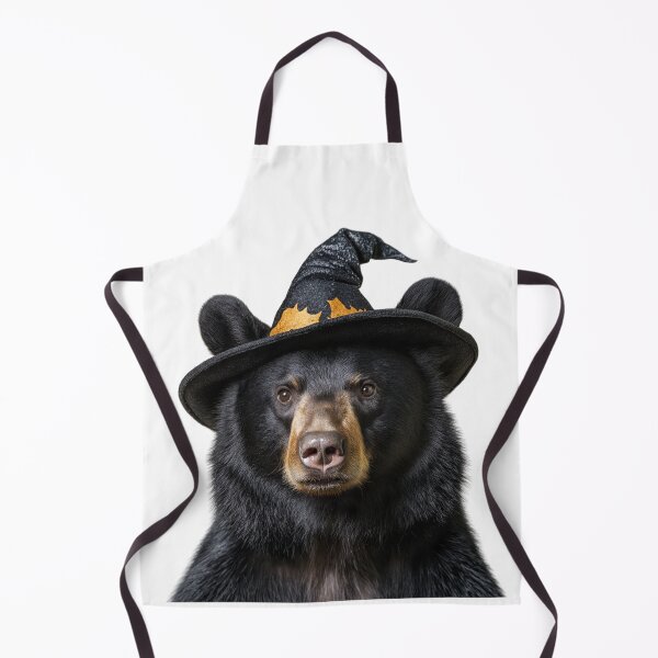 Item preview, American black bear Wearing Halloween Witch Hat designed and sold by LazyOwlStore.