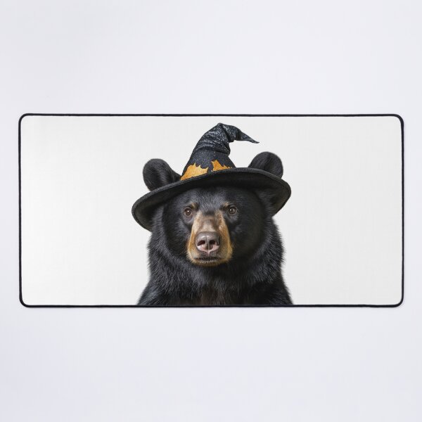 Item preview, American black bear Wearing Halloween Witch Hat designed and sold by LazyOwlStore.