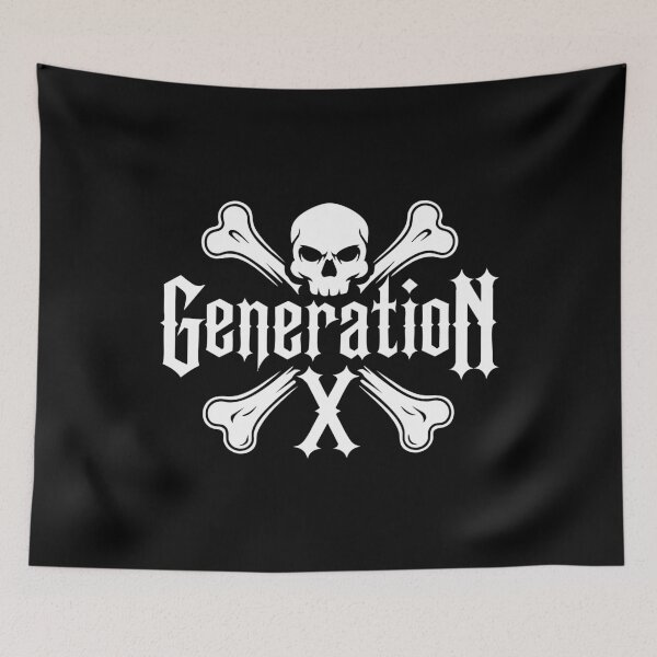 Artikelvorschau, Generation X Gothic Totenkopfknochen Tattoo Art Design Gen X entworfen und verkauft von w1ckerman.