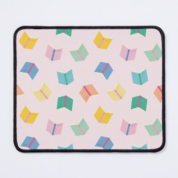 Item preview, Colorful books with soft pink background for booklovers designed and sold by StudioPippinDesigns.