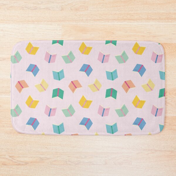 Item preview, Colorful books with soft pink background for booklovers designed and sold by StudioPippinDesigns.