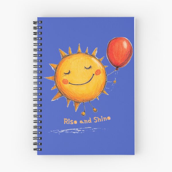 Item preview, Orange Sun with Red Balloon Rise and Shine. Motivational Sticker with Cheerful Sun Design designed and sold by Zentuary.