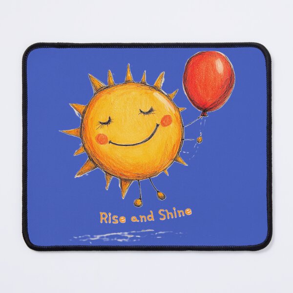 Item preview, Orange Sun with Red Balloon Rise and Shine. Motivational Sticker with Cheerful Sun Design designed and sold by Zentuary.