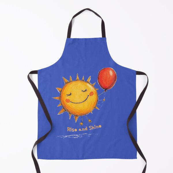 Item preview, Orange Sun with Red Balloon Rise and Shine. Motivational Sticker with Cheerful Sun Design designed and sold by Zentuary.