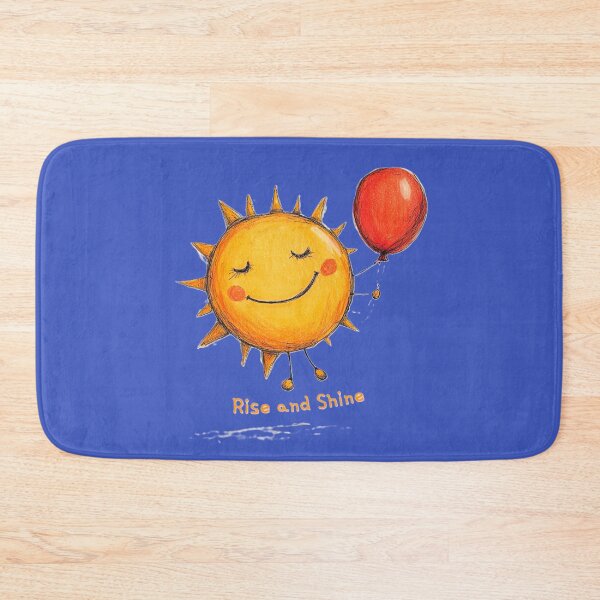 Item preview, Orange Sun with Red Balloon Rise and Shine. Motivational Sticker with Cheerful Sun Design designed and sold by Zentuary.