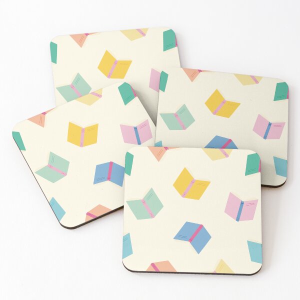 Item preview, Colorful books with soft yellow background for booklovers designed and sold by StudioPippinDesigns.
